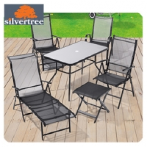 Relaxstuhl Mira 7-fach verstellbare R&uuml;ckenlehne wetterbest&auml;ndig Textil