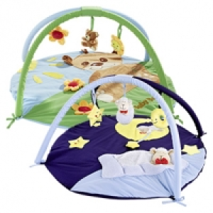 Baby-Krabbeldecke mit Spielbogen versch. Dessins je 19.99 €