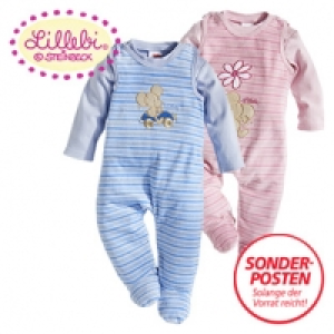 Strampler-Set Velours Gr&ouml;&szlig;e: 50/56 - 74/80 je