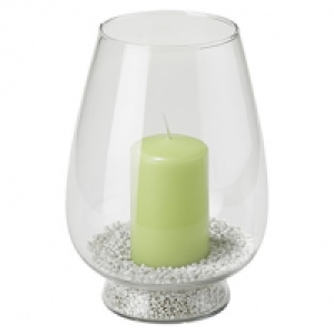 Windlicht ca. 25 cm hoch inkl. Deko