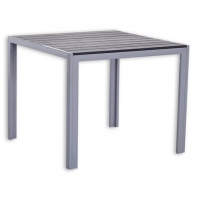 Roller  Gartentisch - schwarz-silber - 90 cm breit