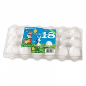 18 frische weiße Eier mit Eier-Farben 2.22 €