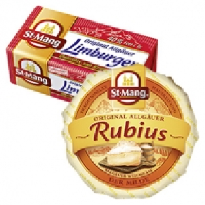 St.Mang Limburger oder St. Mang Rubius 40/60 % Fett i. Tr. und weitere