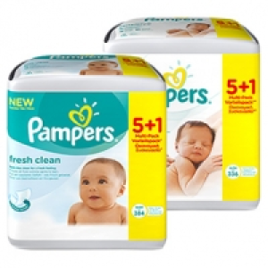 Pampers Feuchtt&uuml;cher versch. Sorten, jede 5+1 Packung