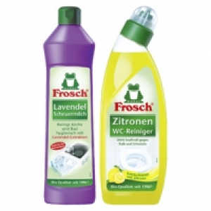 Frosch Scheuermilch oder WC Reiniger versch. Sorten, jede 500/750-ml-F