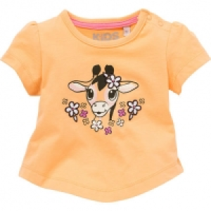 Kids and Friends Baby Girl T-Shirt, Giraffe mit Blumen
