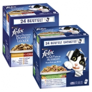 Felix Katzen-Nassnahrung versch. Sorten, jede 24 x 100-g-Multipackung 6.99&nbsp;&euro;