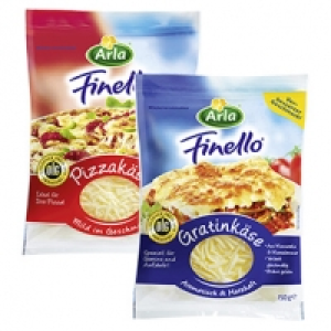 Arla Finello Pizza- oder Gratinkäse, 40 - 47 % Fett i. Tr. und weitere 1.29 €