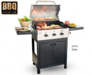 BBQ PREMIUM Gasgrill Silverline, 3-flammig