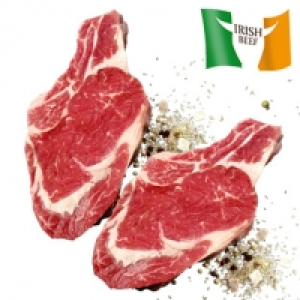 Frisches Irisches Entrecote mit Rippe (Cote de Boeuf), je 100 g