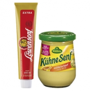 Kühne Senf oder Löwensenf versch. Sorten, jedes 250-ml-Glas/jede 200-m