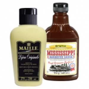 Maille Dijon Senf Squeeze 250 ml oder Mississippi Barbecue Sauce 510 g