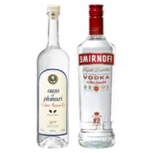 Smirnoff Vodka oder Ouzo Plomari 37,5/40 % Vol., versch. Sorten, jede