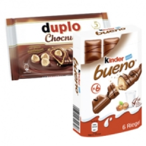 Kinder Bueno 6er oder Duplo Chocnut jede 129/130-g-Packung