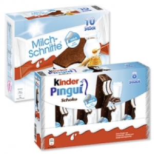 kinder Pingui 8 x 30 g = 240 g oder Milchschnitte 10 x 28 g = 280 g, j