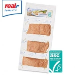 Lachsfilet vakuumiert, gefroren, jeder 3 x 150 g = 450-g-Beutel