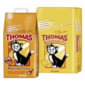 Thomas Katzenstreu 30 Liter oder Klumpstreu 20 Liter, jeder Beutel