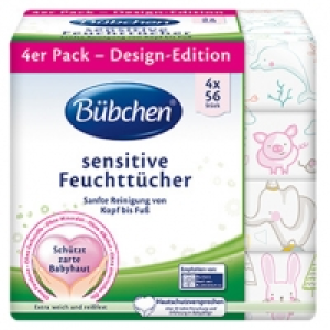 Bübchen sensitive Feuchttücher jede 4 x 56-Stück-Packung