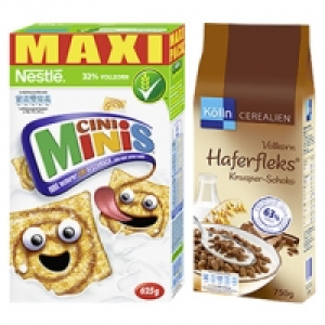 Nestl&eacute; Cerealien oder K&ouml;lln Vollkorn Knusprige Haferfleks versch. Sort