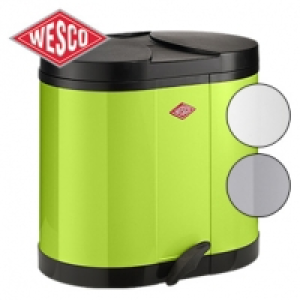 Treteimer in Silber, Gr&uuml;n oder Wei&szlig;, mit 2 Abfallbeh&auml;ltern, je ca. 15