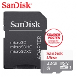 Highspeed-microSDHCSpeicherkarte, 32 GB mit Adapter