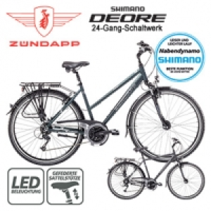 Alu-Trekkingrad Silver 5.0 28er, Shimano Schalthebel, Suntour Federgab