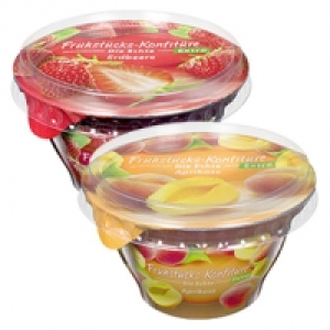 Fr&uuml;hst&uuml;cks-Konfit&uuml;re Extra Die Echte versch. Sorten, jeder 200-g-Beche 0.69&nbsp;&euro;