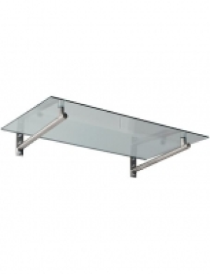 Vordach HD 140, 140x80x19,5 cm, silberfarben-transparent