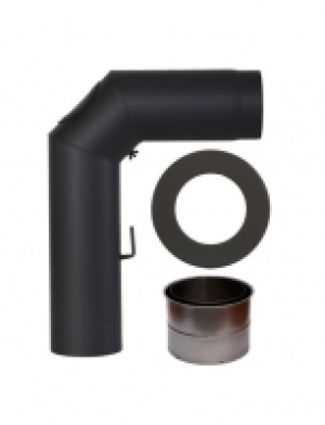 Rauchrohr Set geschweißt in Schwarz, Ø 150 mm, Ofenrohr für Kaminöfen 49.99 €