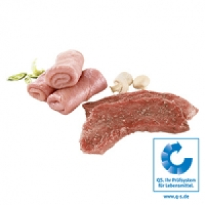 Frische Schweinerouladen oder Schweinesteaks, aus dem Schinken, natur, 5.99&nbsp;&euro;