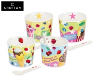 Aldi Süd  CROFTON®4 Eisbecher mit Löffel