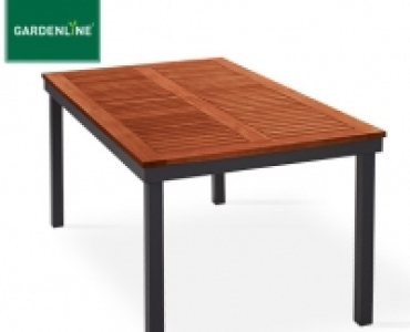 GARDENLINE®Alu-Gartentisch mit Holzplatte