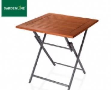 GARDENLINE®Alu-Klapptisch mit Holzplatte