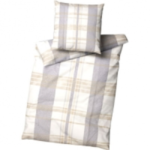Bierbaum Satin-Bettw&auml;sche Streifen offwhite/grau