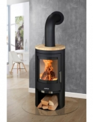 Kaminofen Mino, Sandstein, 5 kW, ext. Luftzufuhr, runde Form