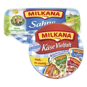 Milkana Frischeschale oder Runddose Schmelzkäsezubereitung, 50 % Fett  1.49 €