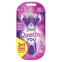 Real  Wilkinson Quattro You Rasierapparat 3 + 1 Gratis jede Packung