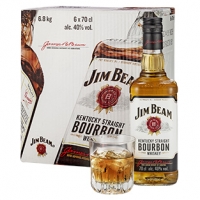 Real  Jim Beam Bourbon Whiskey 40 % Vol., versch. Sorten, 6 x 0,7-l-Flasche,