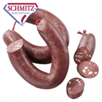 Real  GS Schmitz Blutwurst mit Speck, am Stück oder im Ring, unsere lokale S