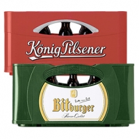 Real  Bitburger Pils Stubbi oder König Pilsener Steinie 20 x 0,33 Liter, je 