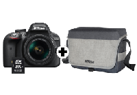 MediaMarkt Nikon NIKON D3300 AF-P Fat Box Spiegelreflexkamera 24.2 Megepixel mit Objekt
