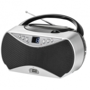 Dual Portable Boombox P 396, schwarz/silber