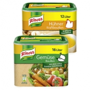 Knorr Gemüse Brühe, Hühner Kraft-Bouillon oder Fleisch Suppe für 12 bi 2.79 €