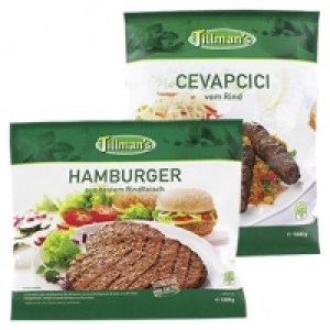 Tillman`s Hamburger oder Cevapcici aus Rindfleisch, gefroren, jeder 10 4.49&nbsp;&euro;