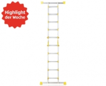 WORKZONE®Multifunktionsleiter, 4 x 5 Sprossen