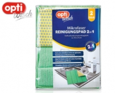 Aldi Süd  optiWisch 2 Mikrofaser-Reinigungspads 2in1