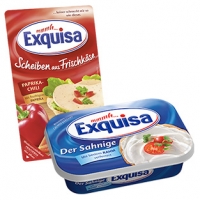 Real  Exquisa Frischkäse oder Exquisa-Scheiben 70 % Fett i. Tr./0,8 % Fett a