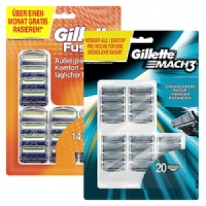 Real  Gillette Mach3 oder Fusion Rasierklingen jede 14er/20er-Packung