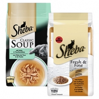 Real  Sheba Fresh&Fine 6 x 50 g Katzen-Nassnahrung oder Sheba Soup 4x40 g Ka