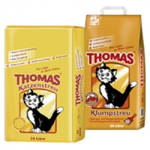 Thomas Katzenstreu 30 Liter oder Klumpstreu 20 Liter, jeder Beutel 6.99 €